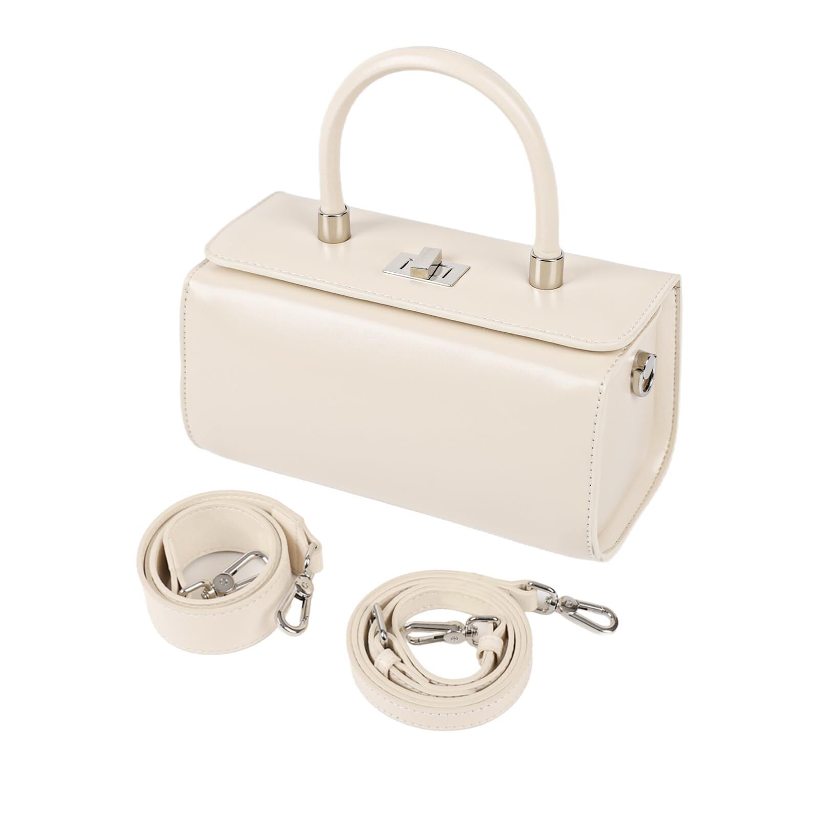 6102 Leather Shoulder Bag, Designer Inspired Structured Tote Purse, Leather